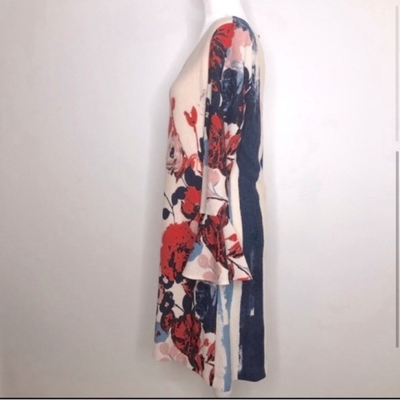 Anthropologie x Maeve women’s Anthousai floral knit bell sleeve dress, Medium - Picture 4 of 8